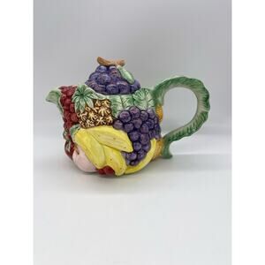 Vintage Fritz & Floyd Calypso Fruit Basket 40 oz Pitcher 1988